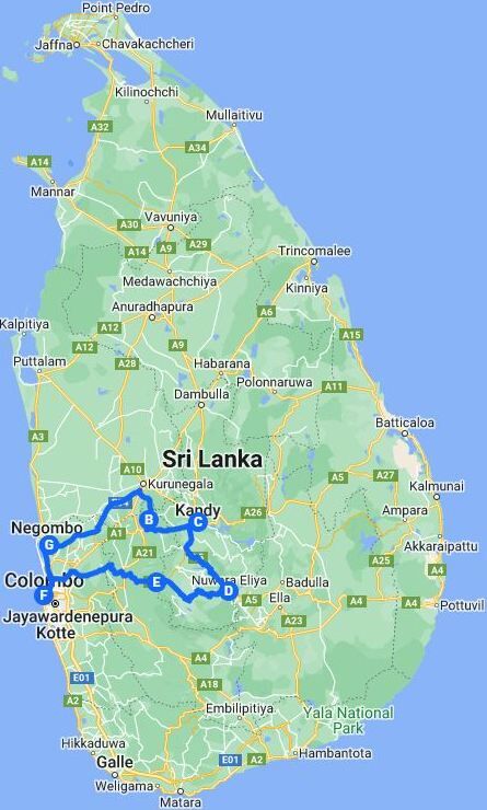 4 Days Sri Lanka Tour Itinerary - Pinnawala ,Kandy ,Nuwara Eliya, Kithulgala, Colombo