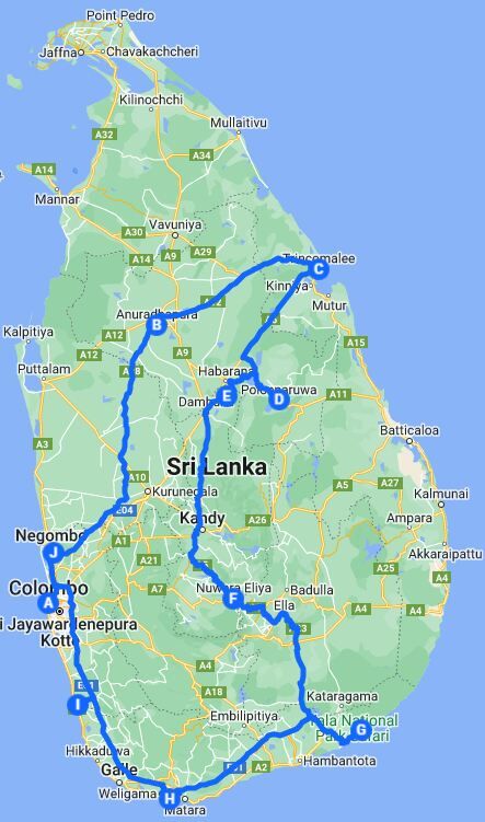 16 Days Explore Sri Lanka Tour Itinerary