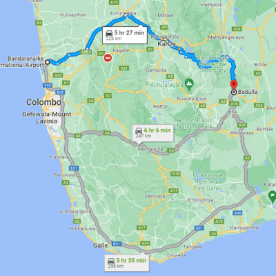 Colombo Airport to Badulla Transfer Via Kandy