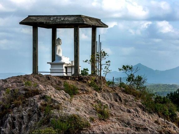 buddha statue in rosa thiruwana top