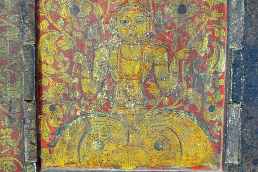 painting in gadaladeniya temple old