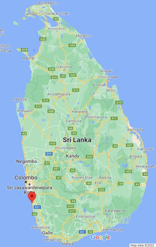 kalutara google map view