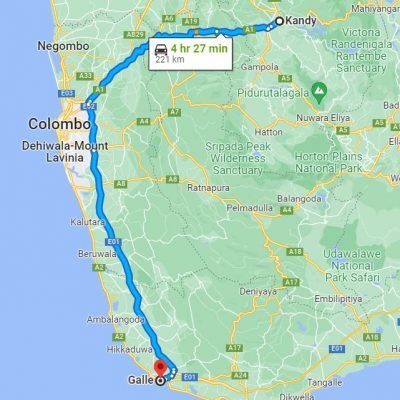 Kandy City to Galle City Transfer