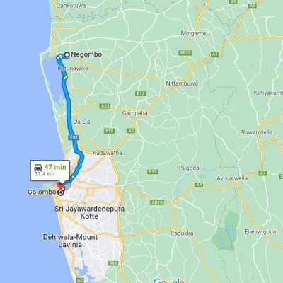 Negombo City to Colombo City Transfer