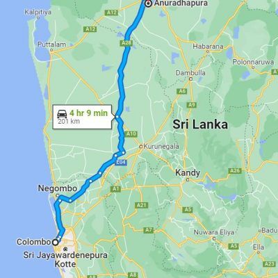 colombo to Anuradhapura