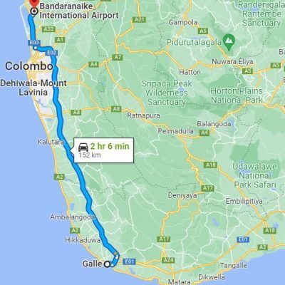 Galle City to Colombo Airport Transfer