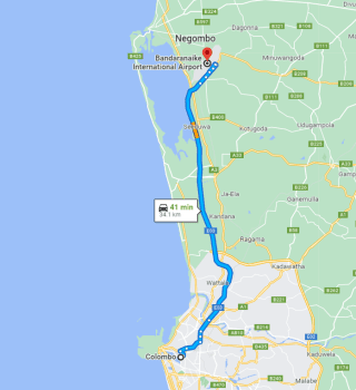 Colombo International Airport to Colombo City Drop