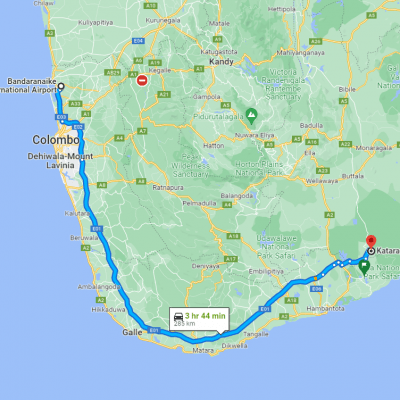 Colombo Airport to Katharagama Transfer