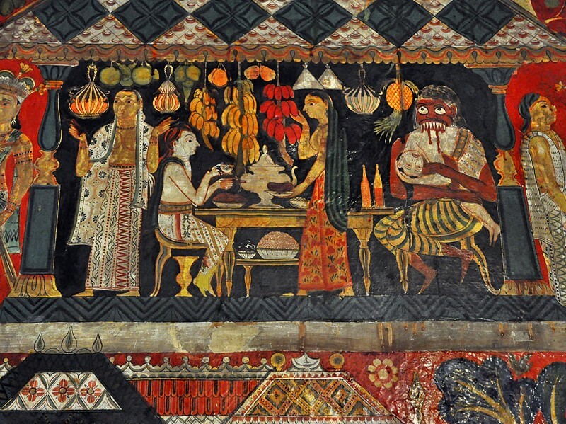 paintings mulkirigala temple paintings of Mulkirigala temple