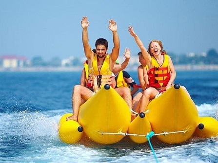 water sports in bentota banana boat tour